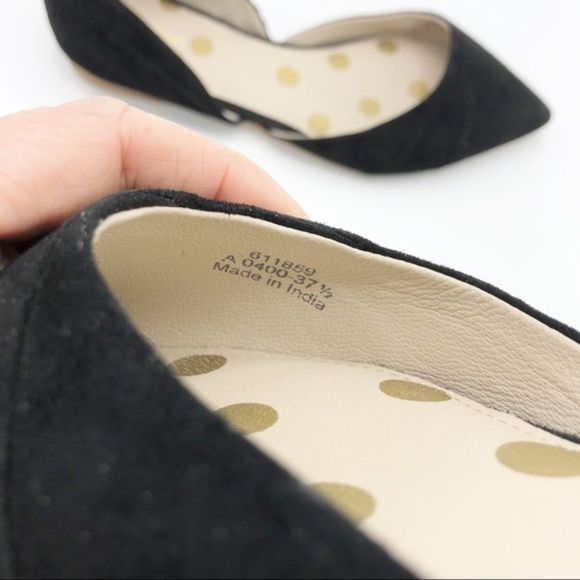 Boden Black Suede Henrietta D'Orsay Ballet Flats - Picture 6 of 6